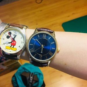 Mickey Mouse watch and royal blue face watch